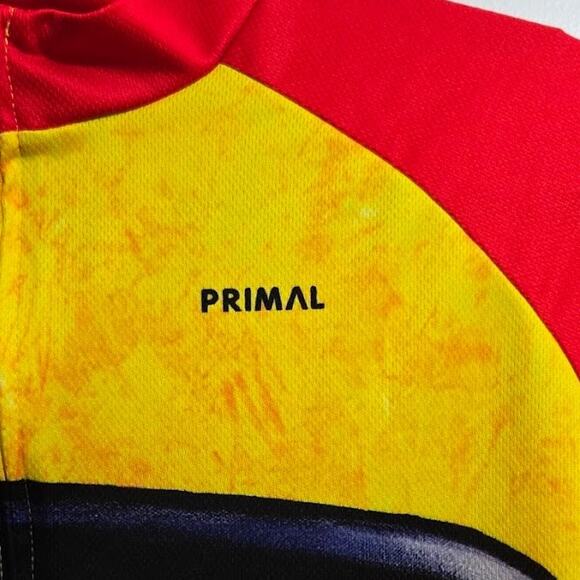 Primal Wear Easy Rider Cycling Jersey Men's XL Yellow Red Graphic Short - Picture 5 of 9